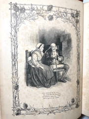 1860 Robert Burns Poems Songs Illustrated Birket Foster Victorian Gilt Cloth