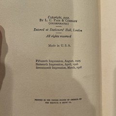 L M Montgomery / Chronicles of Avonlea, 17th impression, 1928