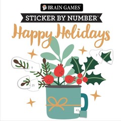 Brain Games – Sticker by Number Compact Edition: Happy Holidays | 7×7 Inches…