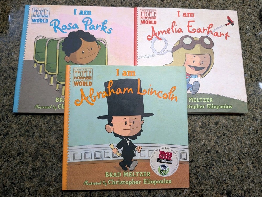 I am Rosa Parks, Abraham Lincoln, Amelia Earhart PBS Kids Inspired Book Lot