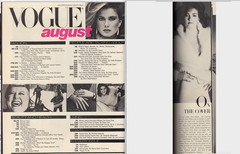 VOGUE-AUGUST 1980- GIA’s ONLY AMER VOGUE COVER-LAUREN HUTTON-OLIVIA NEWTON JOHN