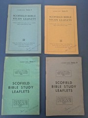 Scofield Bible Study Leaflets Leaders Book Series A, B, C, D, 1935
