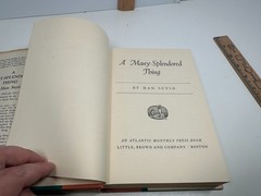 A Many Splendored Thing By Han Suyin 1952 1st Edition. Hardcover Book