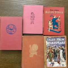 Lot Of 5 Orange Shades Vintage Books Staging Decor Display Hardcover