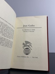 Juan Godoy by Thomas Edgar Lyon Jr. Twayne’s World Authors Series HC DJ 1972