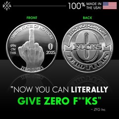 Zero Fucks Given Coins! The Finger 10-Pack – NEW