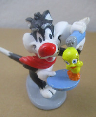 Vintage Looney Tunes Sylvester & Tweety 2 HC Books Plush & PVC Figures