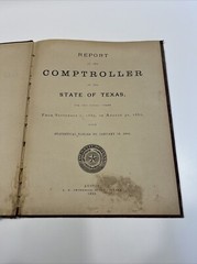 Report of the Comptroller of the State of Texas…from 9/1/1880 To 8/31/1882