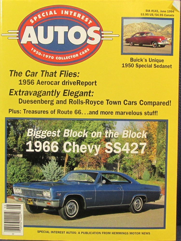 Special-Interest Autos Magazine June 1994 1966 Chevy SS 427 1950 Buick Rambler