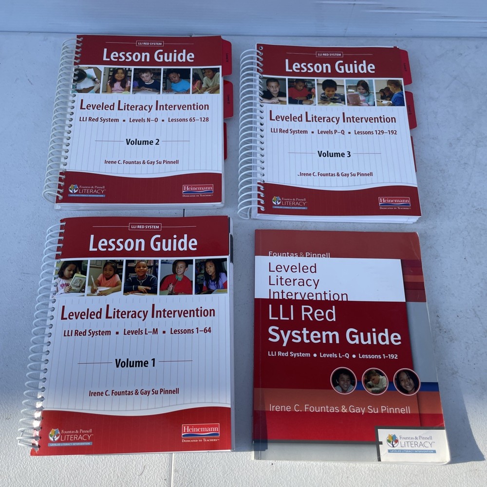 Fountas & Pinnell Leveled Literacy Intervention LLI Red Vol 1-3 Lesson Guide