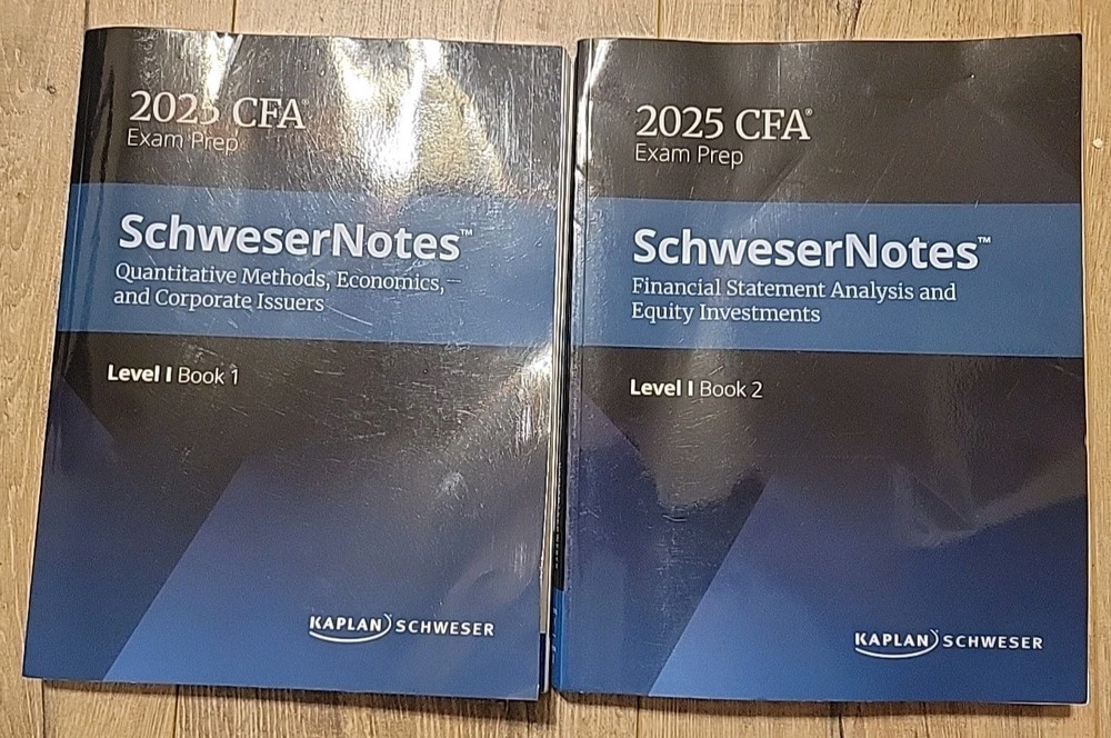 Kaplan Schweser 2025 CFA level 1 Exam Prep Books 1 And 2