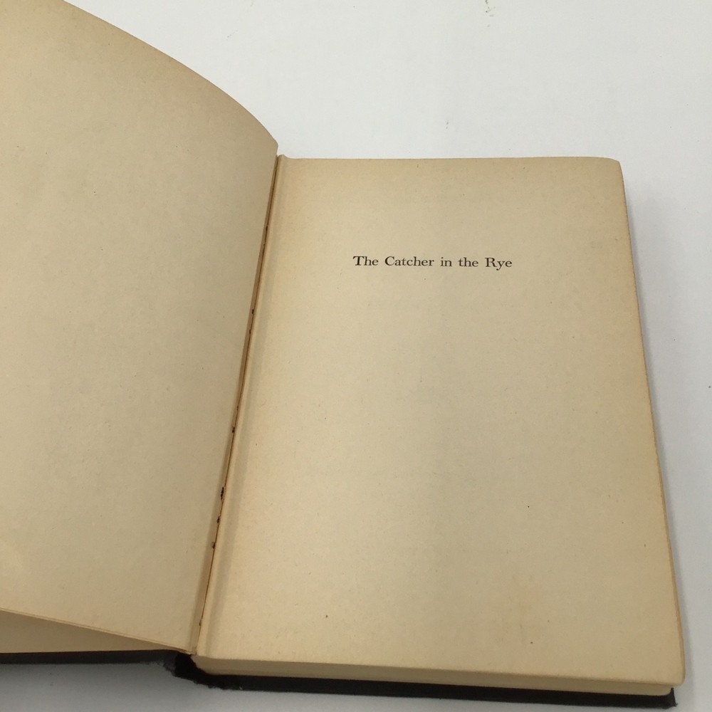 The Catcher In The Rye by J D Salinger 1951 Little Brown & Co. Hardcover, No DJ