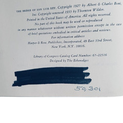 Vtg. THE IDES of MARCH & THE BRIDGE of SAN LUIS REY by Thornton Wilder 1948-1955