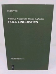 Folk Linguistics Hardback by Niedzielski, Nancy A. & Preston, Dennis R.