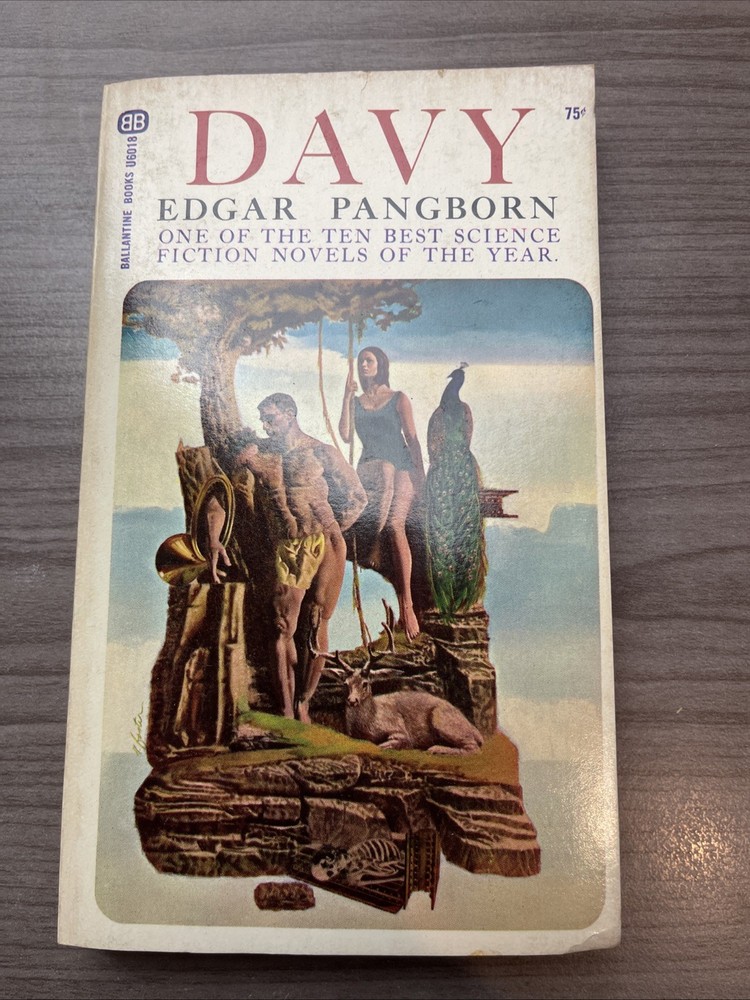 DAVY by Edgar Pangborn (1964) Ballantine SF FIRST PRINTING paperback