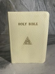 Holy Bible White Small World Bibles in Box VTG KJV Lthr Gold