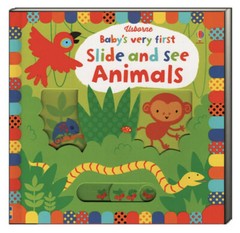 Usborne Baby’s Very First Slide and See Animals Interactive Board Book BRAND NEW
