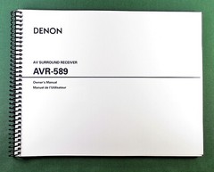 Denon AVR-589 Instruction Manual: 58 Pages & Protective Covers!