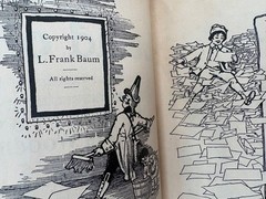 Lot of 3 OZ books L Frank Baum Soft cover Rand McNally Vintage wizard of oz