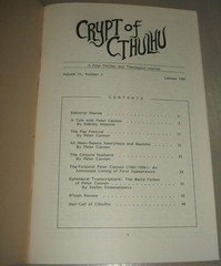 Crypt of Cthulhu # 90 Edited by Robert M. Price Necronomicon Press, 1995 First
