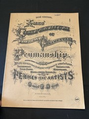 1883 D.T. Ames Penmanship Specimen Book Ornamental Engrossing Calligraphy