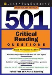 501 Critical Reading Questions; 501- paperback, 1576855104, LearningExpress LLC