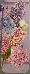 Flower and Butterfly Bookmark with Tassel – Laminated with Glitter Borders 6×2″