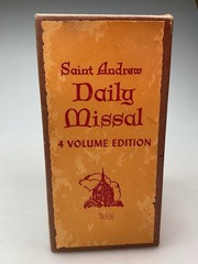 1951 Pocket Size Slipcase 4 Vol. Edition Saint Andrew Daily Missal Catholic Mass