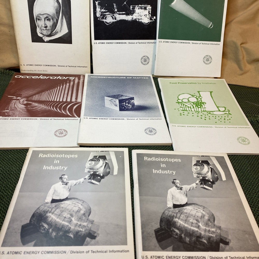 Lot of (8) Vintage 1960s US Atomic Energy Commission Booklets See Photos