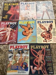Playboy 1976 Lot Of 8 March, April, June, July, August, September, October, Dec