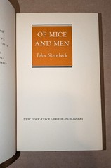 JOHN STEINBECK Of Mice And Men 1937 early book club edition HC/DJ free S/H BCE
