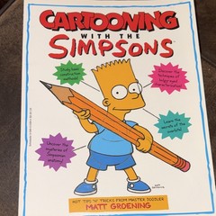 Cartooning with the Simpsons Matt Groening Paperback Scholastic 1998 Inscribed