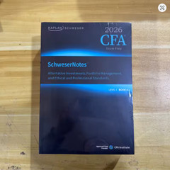 2026 CFA Level 1 Kaplan Schwesernotes Exam Preparation Material, 4 Books Set