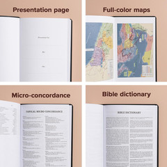 KJV Gift and Award Bible, Black Imitation Leather, KJV Holy Bible, Red Letter, P