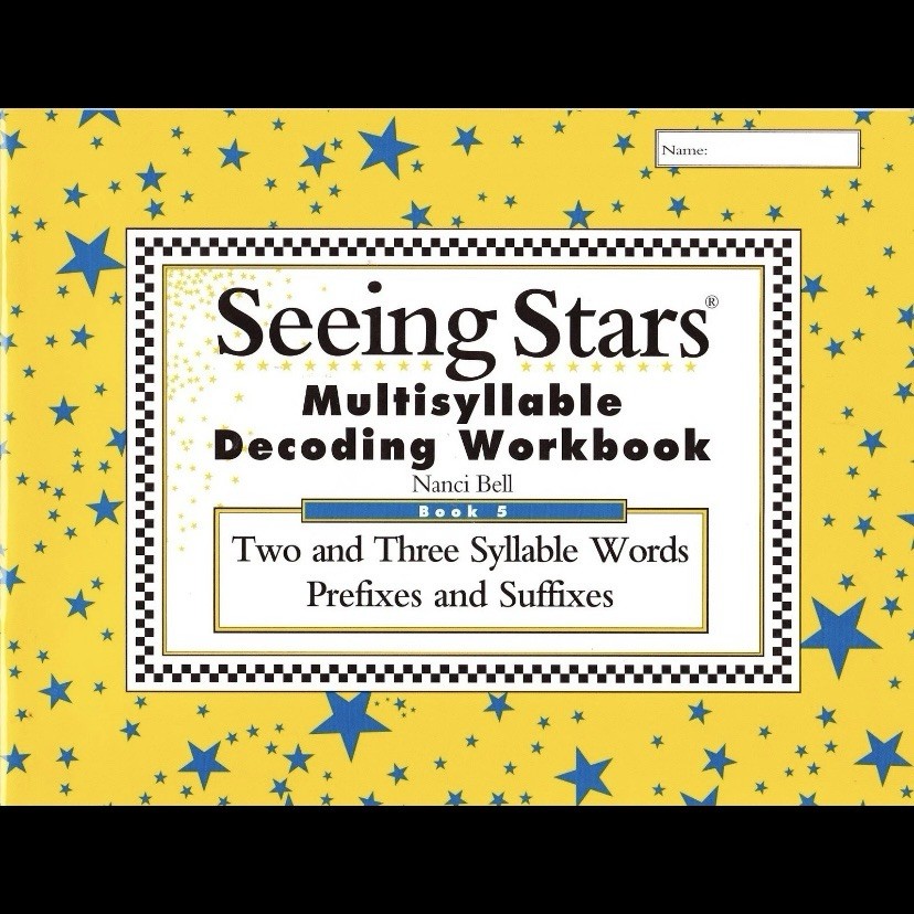Seeing stars: Multisyllable decoding workbook paperback Bell, Nanci Book 5 2002
