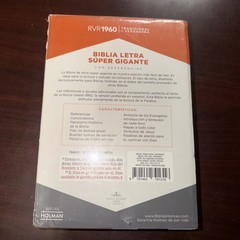 BIBLIA RVR 1960 LETRA SUPER GIGANTE NEGRO PIEL FABRICADA CON INDICE