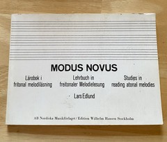 MODUS NOVUS Studies in Reading Atonal Melodies By Lars Edlund VG Rare HTF OOP