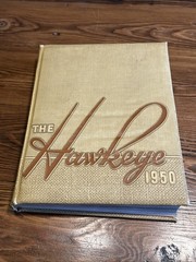 Vintage 1950 The Hawkeye Yearbook State University of Iowa 440 Pages