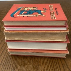 Lot Of 5 Orange Shades Vintage Books Staging Decor Display Hardcover