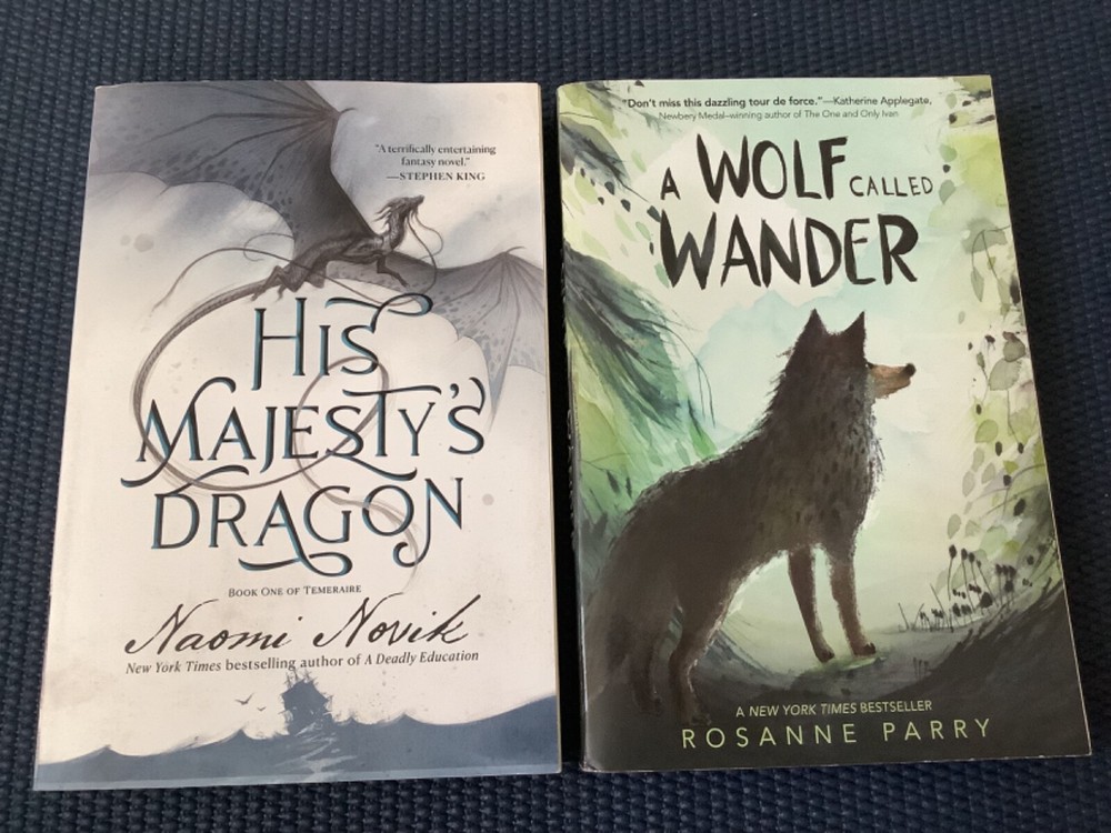 His Majesty’s Dragon Naomi Novik A Wolf Called Wander Rosanne Parry 2 Book Lot