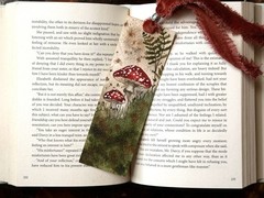 Original Watercolor Fly Agaric Bookmark | Hand Painted Mushroom Art | Woodland