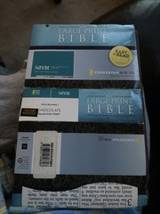 Brand New NIV Large Print Holy Bible Leather Soft Chocolate Zondervan