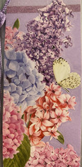 Flower and Butterfly Bookmark with Tassel – Laminated with Glitter Borders 6×2″