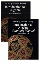 The Art of Problem Solving Introduction to Algebra and Solutions Manual – New