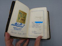 Vintage Holy Bible Leather Pocket Size King James (worn), from Hawaii, 1970s