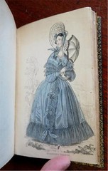 Women’s Fashion Dress c. 1830-40 Evening & Morning book w/ 65 hand color plates