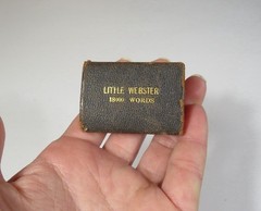 VTG Mini Little Webster Leather Lilliput Dictionary Niagara Co. NY National Bank