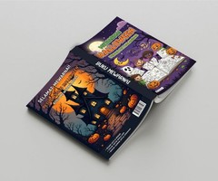 Book Halloween Fun Coloring Adventure kids 4-8