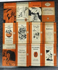 Lot of 13 x vintage PENGUIN BOOKS Orange classic paperback bundle 1950s-1960s