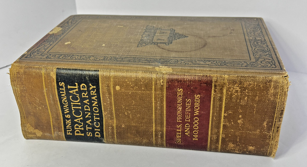 Antique 1928 Funk & Wagnalls Practical Standard Dictionary Hardcover